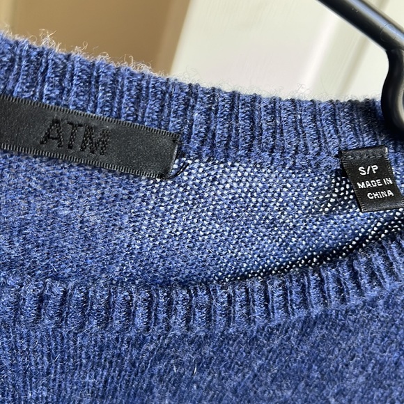 ATM 100%CASHMERE SWEATER SIZE S/P COLOR BLUE - Picture 6 of 6